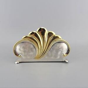 Vintage Silver plated and Brass Napkin holder
